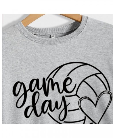 Women's Volleyball Game Day Sweatshirt, Casual and Trendy Cotton Blend Top, Volleyball Lovers Gift White $18.59 Hoodies & Swe...