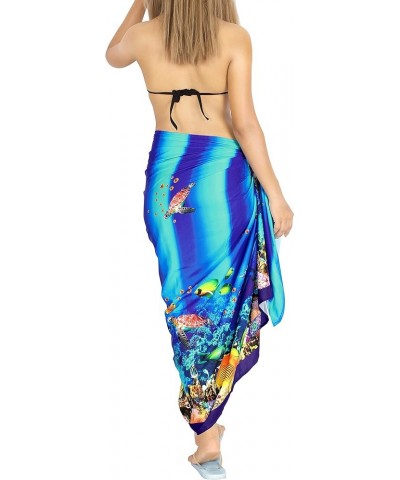 Women's Swim Wrap Skirt Beachwear Cover Ups Summer Pareos Long Swimwear Bathing Suit Dress Cover-Up Bikinis Cover Up Under Wa...