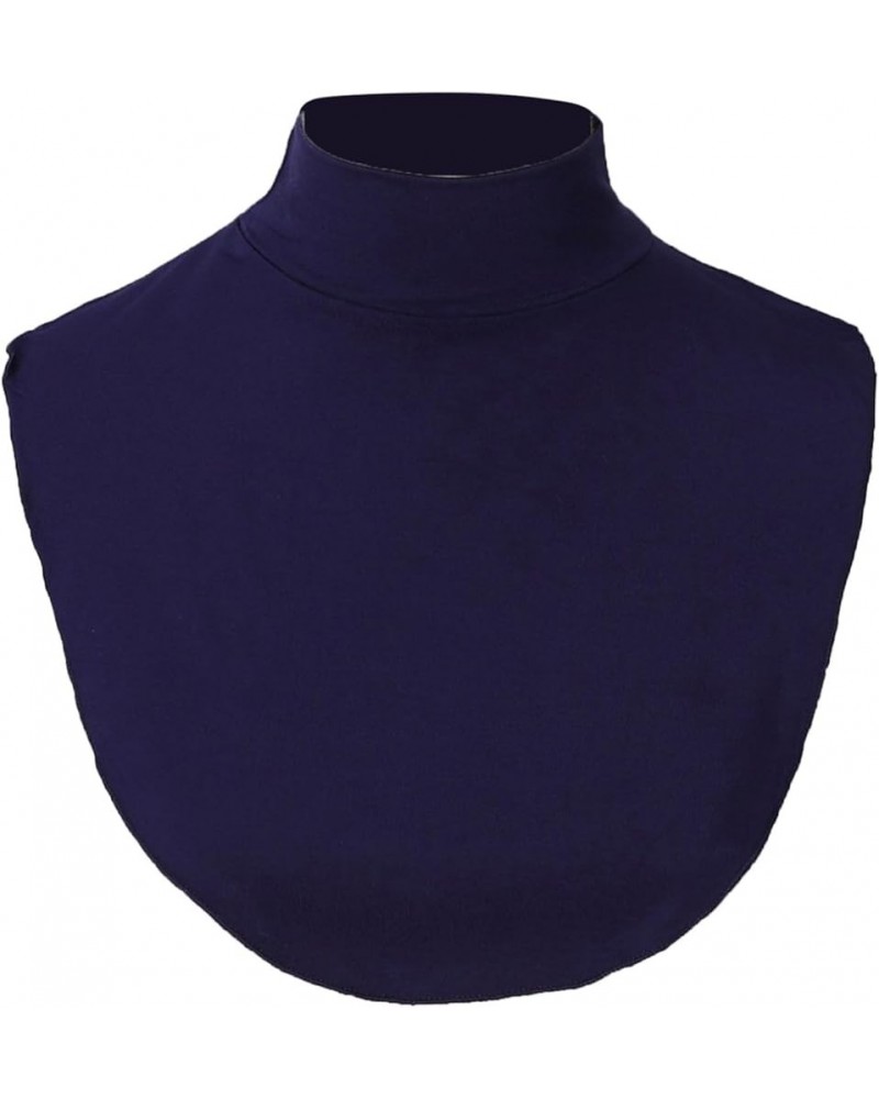 Detachable Cotton Half Top Collar Neck Dickey False Fake Turtleneck Neck Warmer Navy Blue C $3.80 Blouses