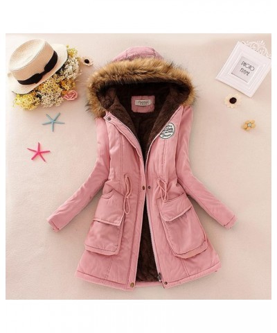 Winter Jackets for Women Plus Size Fleece Jackets Womens Coats Winter Thick Padded Jacket Parka Jacket for Women Pink $18.38 ...