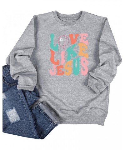 Preppy Letter Print Aesthetic Sweatshirt Teenage Unisex Casual Long sleeve Pullover Top Women A Gray $10.39 Hoodies & Sweatsh...