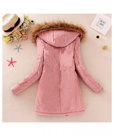 Winter Jackets for Women Plus Size Fleece Jackets Womens Coats Winter Thick Padded Jacket Parka Jacket for Women Pink $18.38 ...