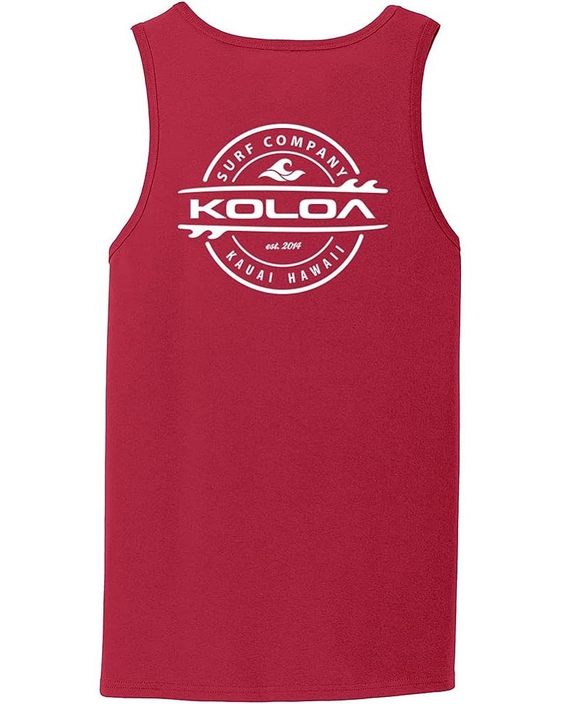 Koloa 2-Sided Thruster Logo Tank Tops in 23 Colors. Adult Sizes: S-4XL Red/W $18.29 Shirts