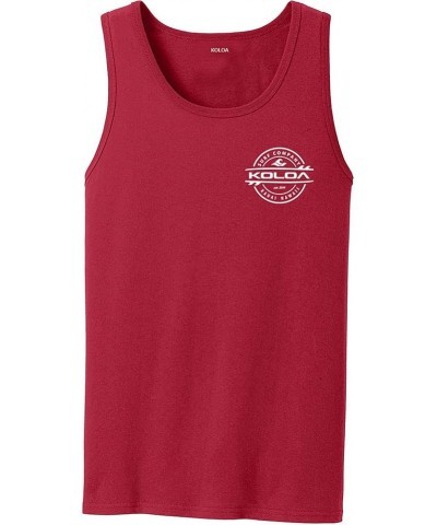 Koloa 2-Sided Thruster Logo Tank Tops in 23 Colors. Adult Sizes: S-4XL Red/W $18.29 Shirts