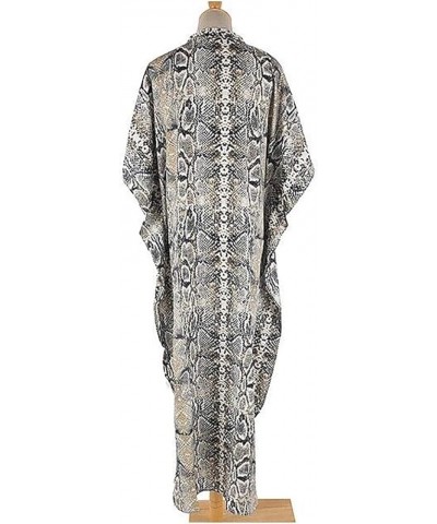 Womens Long Bathing Suit Coverups Loose Plus Size Beach Kaftan Dresses Snake Pattern $19.03 Swimsuits