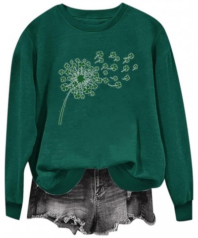 St. Patrick's Day Sweatshirts for Women Trendy 2024 Womens Sweatshirt No Hood Holiday Shirts Crewneck Tops 30 Green $7.27 Act...