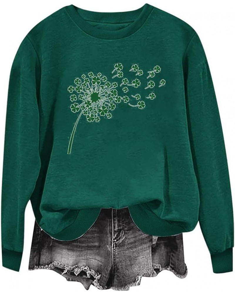 St. Patrick's Day Sweatshirts for Women Trendy 2024 Womens Sweatshirt No Hood Holiday Shirts Crewneck Tops 30 Green $7.27 Act...