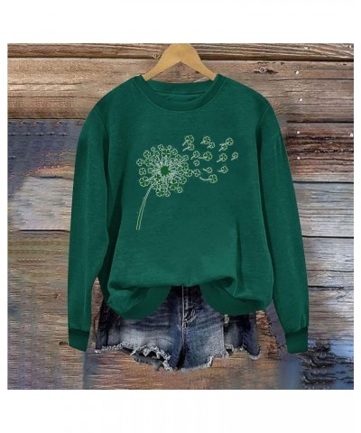 St. Patrick's Day Sweatshirts for Women Trendy 2024 Womens Sweatshirt No Hood Holiday Shirts Crewneck Tops 30 Green $7.27 Act...