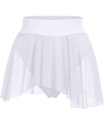 Womens Sexy Flowy Skirts Shorts Sheer Tulle 2 in 1 Pole Dance Yoga Rave Bottoms Sexy Butterfly Booty Shorts Hot Pants White $...