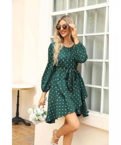 Fall Wedding Guest Dresses Plus Size for Curvy Women Homecoming Bodycon Dresses Casual Bridesmaid Green Dress $20.25 Dresses