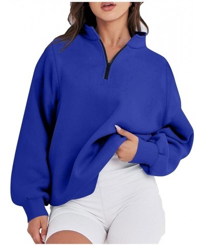 Fall Hoodies For Women 2023, Women's Casual Fashion Long Sleeve Solid Color Zip Sweatshirt Pullover Top 2-blue $8.84 Hoodies ...