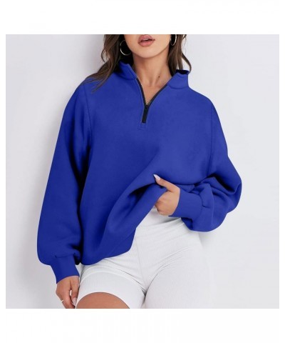 Fall Hoodies For Women 2023, Women's Casual Fashion Long Sleeve Solid Color Zip Sweatshirt Pullover Top 2-blue $8.84 Hoodies ...