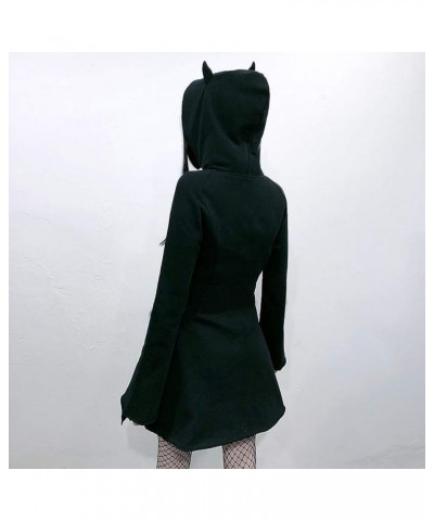 Flowy Cat Hoodie for Women Zip Up Casual Cat Ear Sweatshirt Hoodie Cute Hoodie with Ears Animal Hooded Sweatshirt Black $16.0...