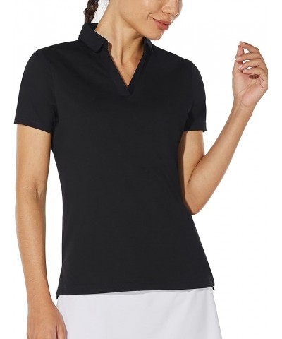 Women's Golf Polo Shirt Short Sleeve Summer Dressy Fit T-Shirt Breathable Quick-Dry Casual Sports Work Tennis Tops B Black $1...