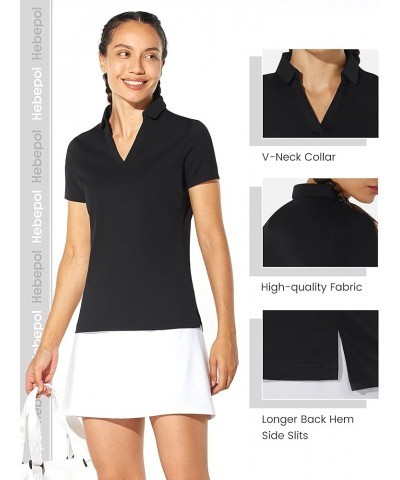 Women's Golf Polo Shirt Short Sleeve Summer Dressy Fit T-Shirt Breathable Quick-Dry Casual Sports Work Tennis Tops B Black $1...