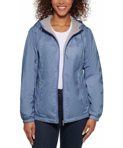 Women's Size S Ladies' Zip Front Hooded Windbreaker Blue $22.94 Jackets