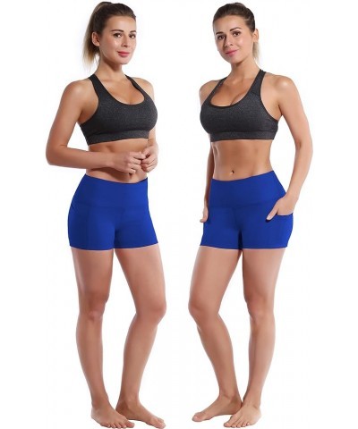 2.5"/4" Basic/Out Pockets High Waist Women's Yoga Shorts Tummy Control 4 Way Stretch Workout Running Shorts 2.5" inseam 2.5" ...