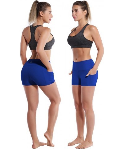 2.5"/4" Basic/Out Pockets High Waist Women's Yoga Shorts Tummy Control 4 Way Stretch Workout Running Shorts 2.5" inseam 2.5" ...