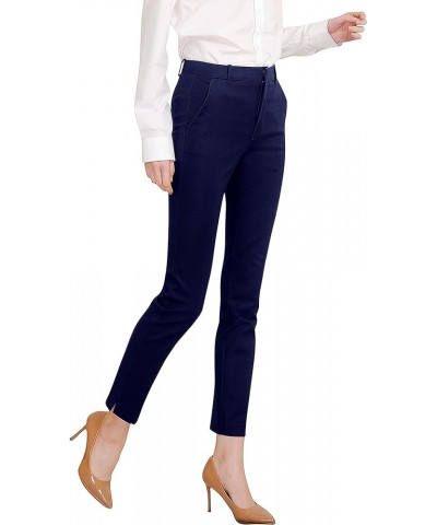 Women's Work Ankle Dress Pants Trousers Slacks Navy Blue $19.08 Pants