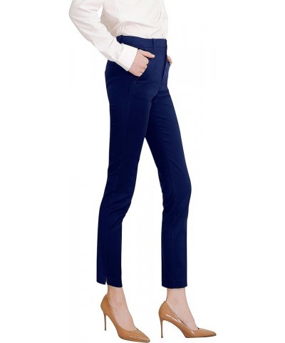 Women's Work Ankle Dress Pants Trousers Slacks Navy Blue $19.08 Pants