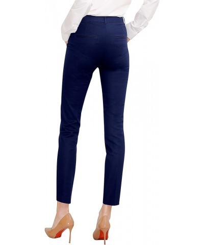 Women's Work Ankle Dress Pants Trousers Slacks Navy Blue $19.08 Pants