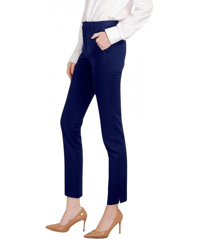 Women's Work Ankle Dress Pants Trousers Slacks Navy Blue $19.08 Pants