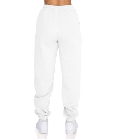 Fleece Sweatpants Women Baggy - Womens Sweatpants Sweats Y2K, Drawstring Sweatpants for Teen Girls White(fleece Lined) $12.99...