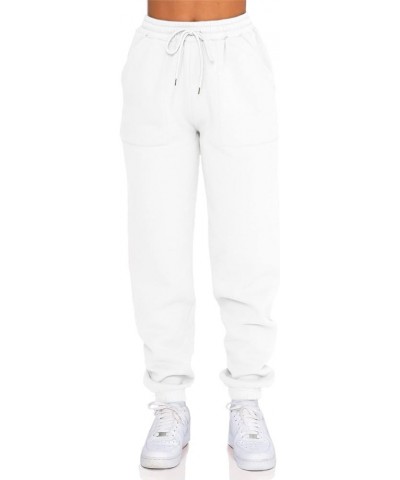 Fleece Sweatpants Women Baggy - Womens Sweatpants Sweats Y2K, Drawstring Sweatpants for Teen Girls White(fleece Lined) $12.99...