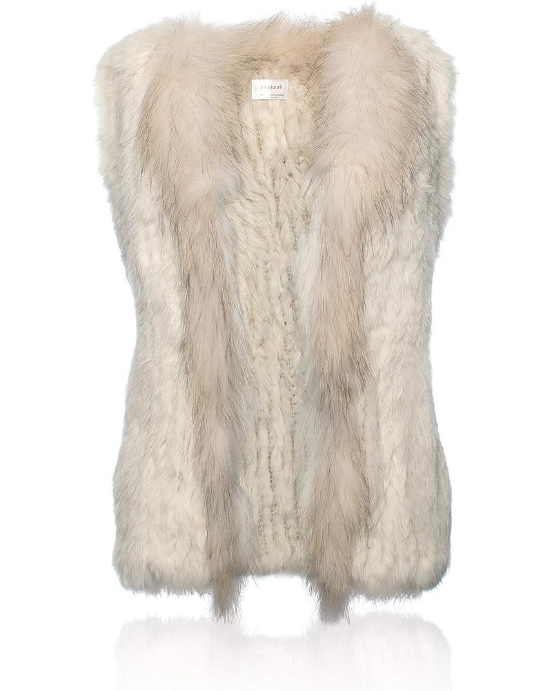 Genuine Rabbit Fur Vest for Women, Ladies Fur Vest with Raccoon Fur Collar, Womens Fur Vest, Soft, Fur Coat Linen $32.00 Coats