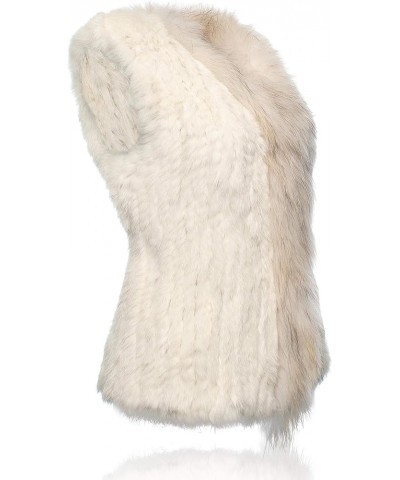 Genuine Rabbit Fur Vest for Women, Ladies Fur Vest with Raccoon Fur Collar, Womens Fur Vest, Soft, Fur Coat Linen $32.00 Coats