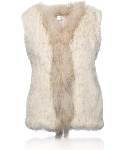 Genuine Rabbit Fur Vest for Women, Ladies Fur Vest with Raccoon Fur Collar, Womens Fur Vest, Soft, Fur Coat Linen $32.00 Coats