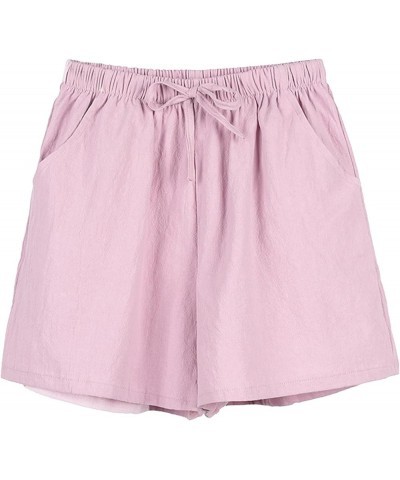 Shorts for Women high Waisted Casual Shorts Drawstring Elastic Waist Comfy Shorts Summer Pull On Short with Pockets A2pink $5...