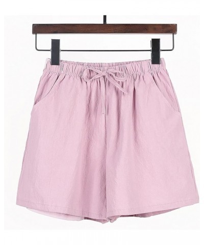 Shorts for Women high Waisted Casual Shorts Drawstring Elastic Waist Comfy Shorts Summer Pull On Short with Pockets A2pink $5...