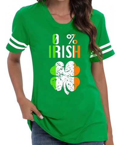 2024 St Patricks Day Shirts Funny Lucky Shamrock Tee Womens Green Theme Crew Neck Tee Summer Short Sleeve Tee Tops Greenstrip...