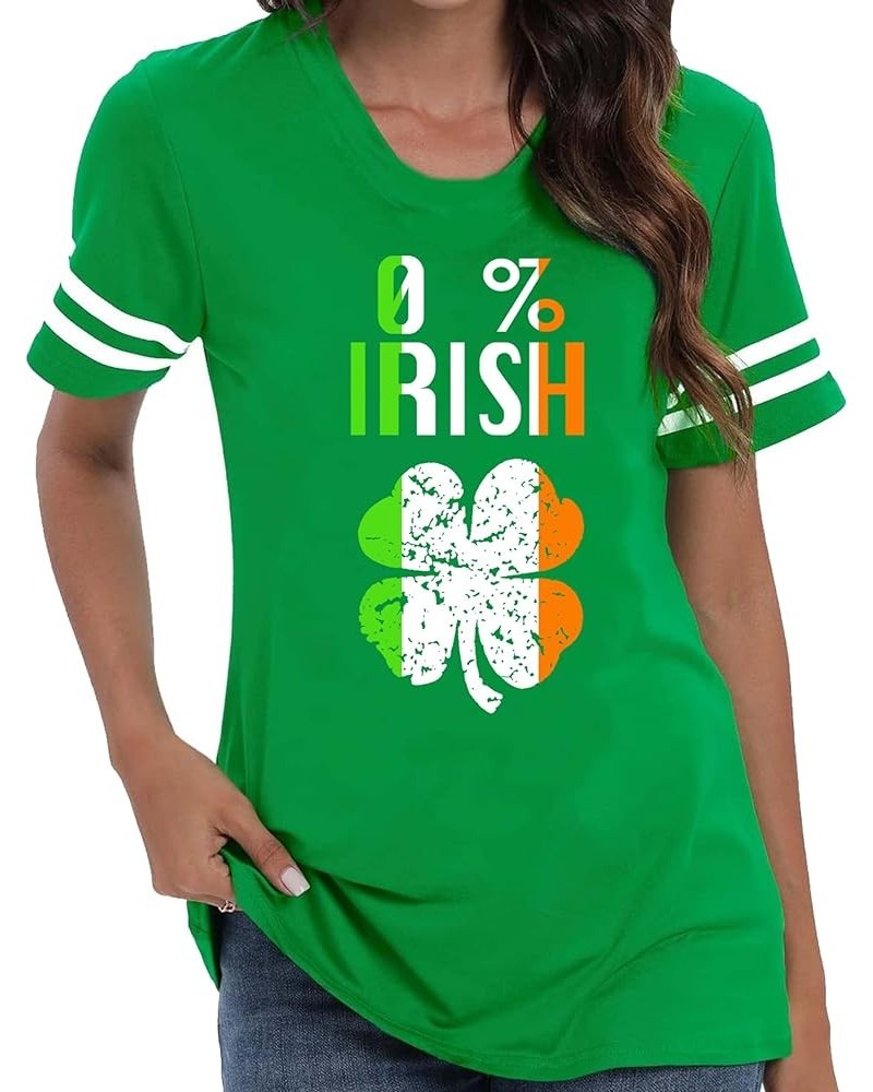 2024 St Patricks Day Shirts Funny Lucky Shamrock Tee Womens Green Theme Crew Neck Tee Summer Short Sleeve Tee Tops Greenstrip...