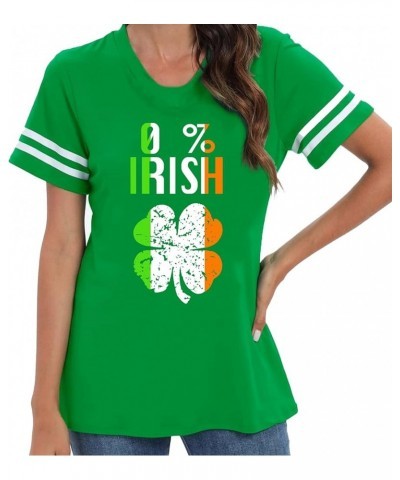 2024 St Patricks Day Shirts Funny Lucky Shamrock Tee Womens Green Theme Crew Neck Tee Summer Short Sleeve Tee Tops Greenstrip...