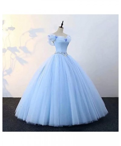 Women's Off Shoulder Butterfly Prom Quinceanera Dresses Ball Gown Long White $49.34 Dresses