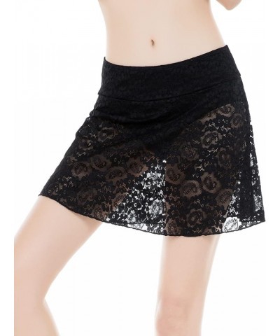 Women Lace Crochet Swim Skirt Bikini Bottom Swimsuit Board Shorts Skort Swimdress Black539 $11.72 Swimsuits