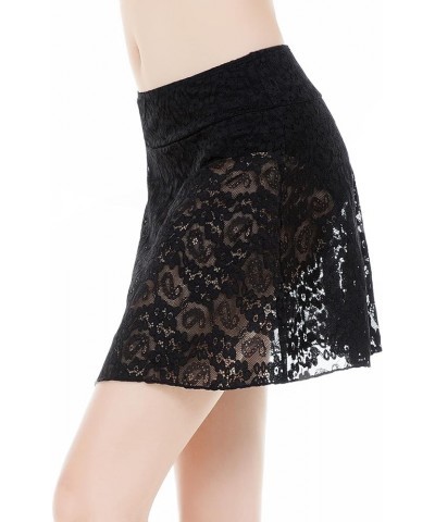 Women Lace Crochet Swim Skirt Bikini Bottom Swimsuit Board Shorts Skort Swimdress Black539 $11.72 Swimsuits