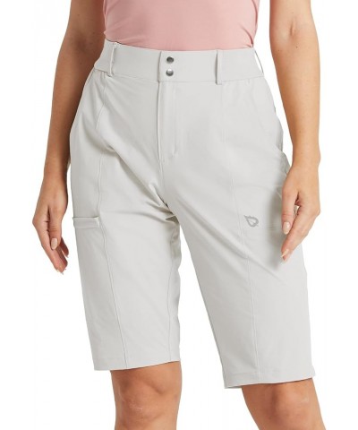 Women's Bermuda Long Shorts 13" Golf Shorts Knee Length Hiking Quick Dry High Waist Stretch Water Resistant 04-grey-13inch $2...