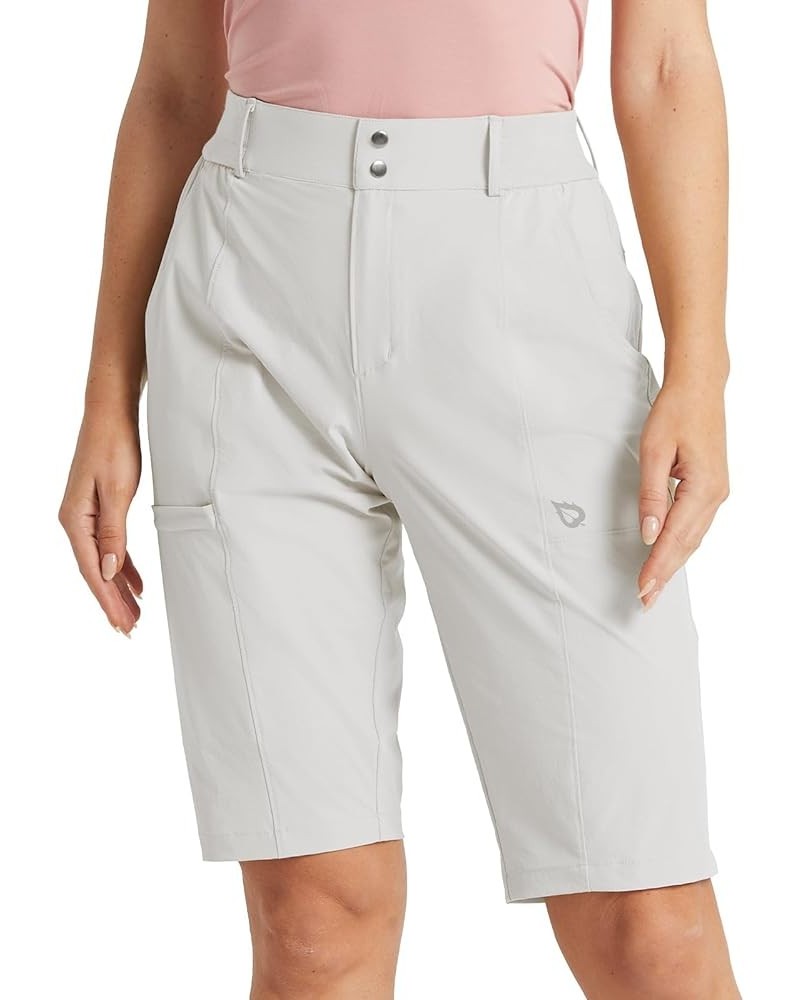 Women's Bermuda Long Shorts 13" Golf Shorts Knee Length Hiking Quick Dry High Waist Stretch Water Resistant 04-grey-13inch $2...