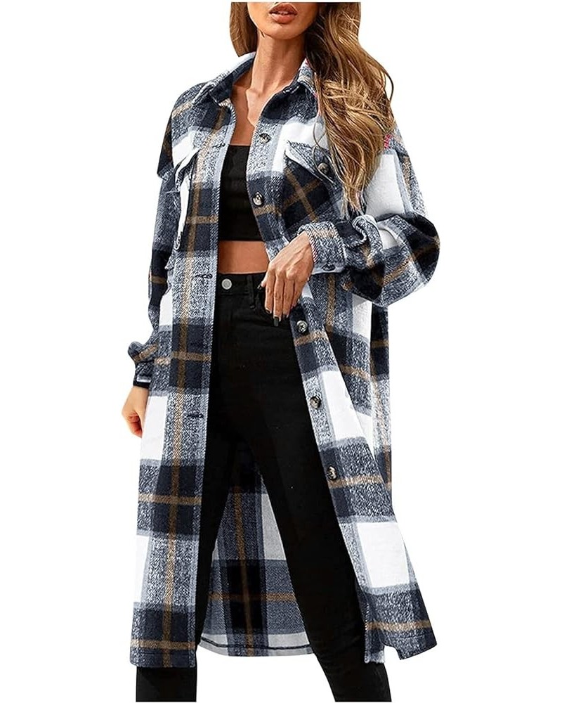 Faux Fur Coat For Women,2023 Winter Long Sleeve Fuzzy Fleece Teddy Jacket Warm Cozy Sherpa Hoodie Outwear D-navy $21.22 Coats