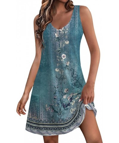 Summer Dresses for Women 2024 Vacation Casual Boho Floral Beach Dress Elegant Plus Size Resort Wear Cute Clothes Ca Green $10...