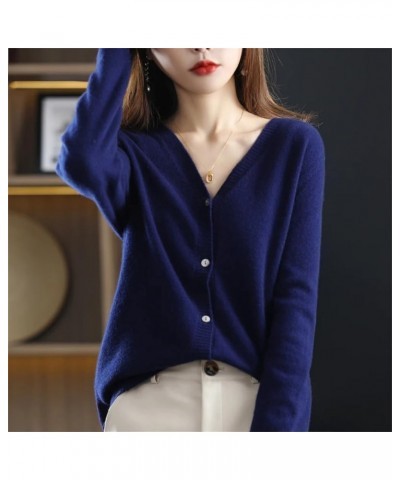 Women 100% Merino Wool Cardigan Sweater Soft Knitted Button Down Cardigans Solid Base Layer Jumper Purple $36.00 Sweaters