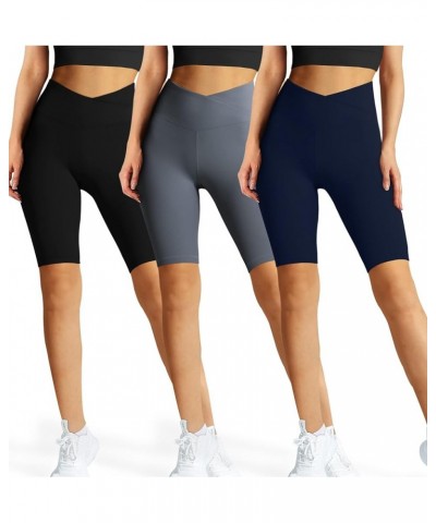 3 Pack Biker Shorts Women High Waisted-8" Womens Workout Running Athletic Spandex Soft Shorts for Yoga 05-assorted2 XX-Large ...