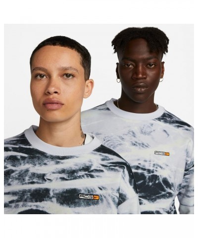 ACG Therma-FIT Fleece Allover Print Crew Unisex Shirt Top Standard Football Grey/Summit White $39.72 Hoodies & Sweatshirts