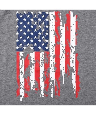 Womens American Flag 4th July Shirts Faith Family Freedom Letter Print Tops Inpendence Day Summer Casual Tees B-grey-d $13.79...