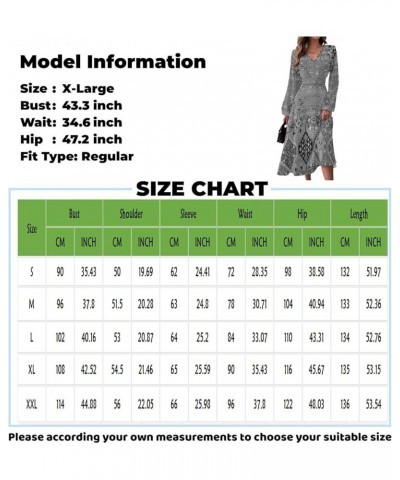 Dresses for Women Fall Winter Casual Fashion V-Neck Long Sleeve Gradient Print Long Dress 1-sky Blue $15.80 Jackets