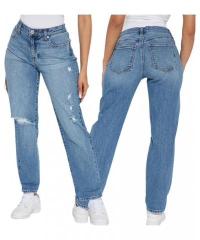 2024 Womens High Waist Denim Jeans Shaping Legs Distressed Boot Cut Ripped Trendy Cropped Cargo Skinny Stretch Pants Distress...