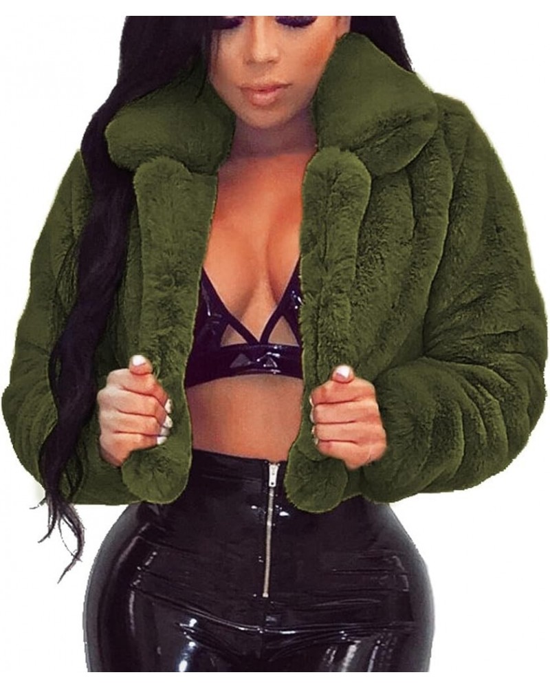 Women's Bride Wedding Party Jacket Faux Fur Coats Wrap Shawl Warm Overcoat Winter Thick Jackets Open Front Cardigan A06_green...